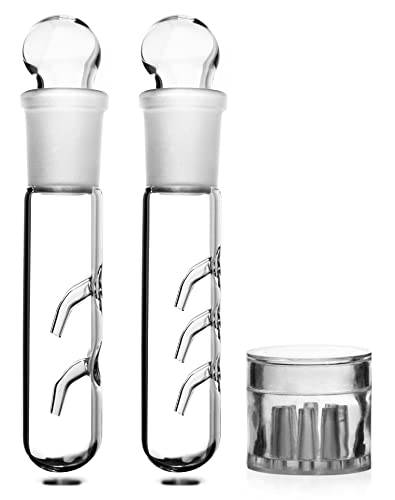 QWORK 3 Stück Planarienfalle, 2 Loch 3 Loch Glas Planaria Trap 8 Löcher Acryl Falle für Fisch Tank Aquarium