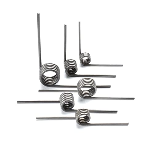 Drehfeder, Haarnadelfeder, Einbau-Sortiment-Feder-Set, 5 Stück, Drahtdurchmesser 1,6 mm, Federstahl-Torsionsfeder, 90/180 Grad elastische Torsionsfeder, 5 Stück ( Color : 5 Pieces , Size : 1.6x13x45mm