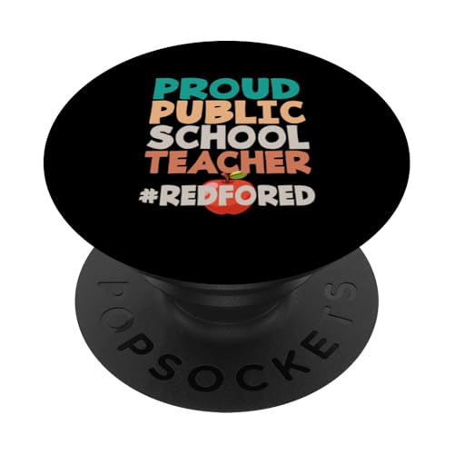 Öffentliche Schulbildung Stolzer Lehrer an öffentlichen Schulen, Rot für PopSockets Klebender PopGrip