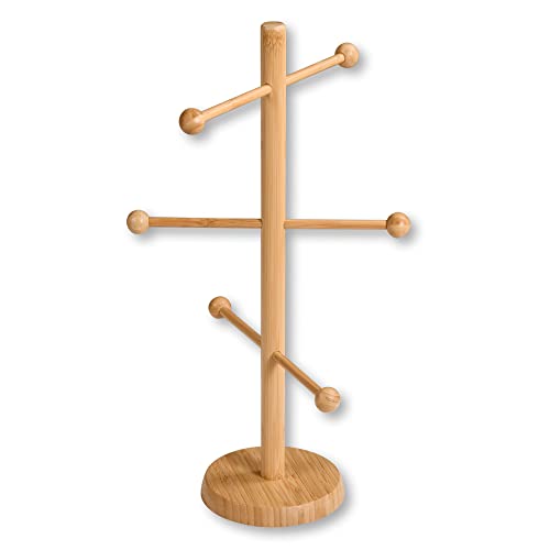 Kesper | Brez'n- und Wurstständer, 6-armig, Material: Bambus, Maße: Ø 15 cm/Höhe: 50 cm, Farbe: Braun | 58616