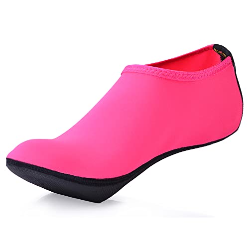 JACKSHIBO Schwimmschuhe Damen Barfussschuhe Barfußschuhe Herren Badeschuhe Wasserschuhe Strandschuhe Surfschuhe Aquaschuhe. Rose3 39/40 EU L