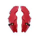 TAKPART 2 Stücke Bremssattel Schutz Abdeckung Aluminium Bremssattelabdeckung für Radnabe 16in-17in Medium(rot)