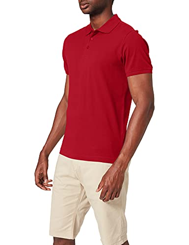 CliQue Herren Classic Lincoln Polo Polohemd, rot, XXXXX-Large