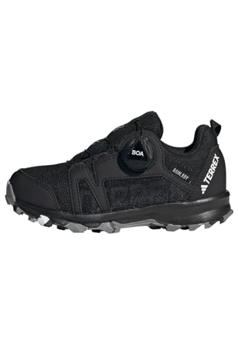 adidas Terrex Agravic BOA RAIN.RDY Trail Running Shoes Trailrunning-Schuhe, Core Black/Cloud White/Grey Three, 33 EU