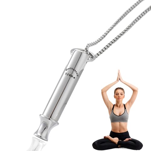 Rauchentwöhnung Hilfsmittel,Rauchentwöhnung,Anti Rauchen,Edelstahl Aufhören Rauchfrei Halskette,Rauchfrei Rauchen,Rauchfrei Halskette Kette,Für Stressabbauend Gegen Angst Atemhalskette (Silber)