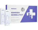 Vetasan 2X Giardien Schnelltest für Hund & Katze I Professioneller Giardientest zuverlässig & schnell I 98,3% Genauigkeit I Giardien Test, Giardia Test