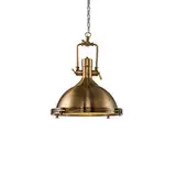 WFZRXFC Metallindustrie Wind Pendelleuchte mit Verstellbarer Eisenkette Kronleuchter LED reflektierende Lampenschirm Hängelampe Schlafzimmer Studie Wohnzimmer Eingangshalle Leuchte