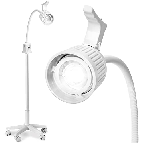 AIESI® Medizinische LED-Untersuchungslampe mit flexiblem Arm auf Ständer mit Schwenkrädern für medizinische Zwecke, Garantie 24 Monate