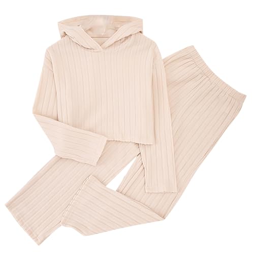 Generisch Bekleidungssets Für Mädchen, Kinder Jogginganzug Mädchen Strick Set Warm Herbst Winter Outfit Set Freizeit Komfortable Sportkleidung Elegant Baumwolle Sport Outfit Mädchen Kleidung
