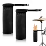 Drumstick-Halter, 2er Set Drumstick Holder, Einstellbare Drumstick Halter, Schlagzeug Zubehör, Nylon Drumstick Tasche für Trommelstöcke Drum Kit