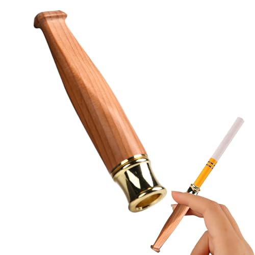 Holz Zigarettenhalter,Zigarettenspitze,Handgefertigter Zigarettenhalter Kurz,Handgefertigter Zigarettenhalter,Abnehmbar, Leicht Zu Reinigen, Zigarettenhalter Wiederverwendbarer