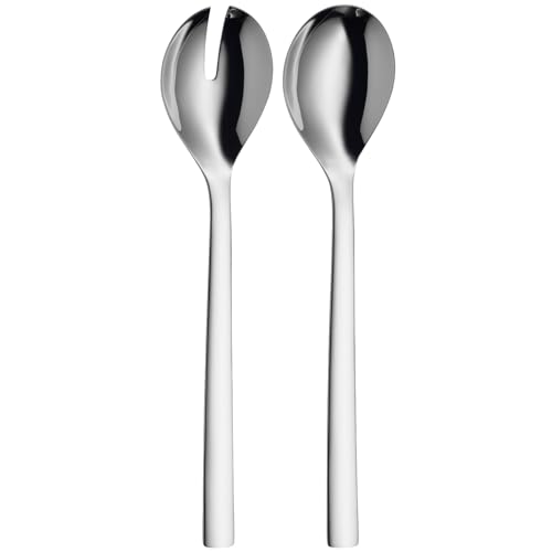 WMF Nuova Salatbesteck 30 cm, groß, Salatgabel und Servierlöffel, Cromargan Edelstahl poliert, spülmaschinengeeignet