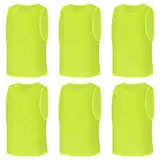 AUYAO Fussballtraining Leibchen Fubball 6 Set Trainingsleibchen Herren Fußball Trainingsweste Markierungshemd Atmungsaktiv Erwachsene Trikots Lätzchen für Fussball Volleyball Basketball XL (Grün)