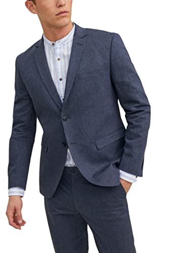 JACK & JONES Men's JPRRIVIERA Linen Slim SN Anzugjacke, Navy Blazer/Fit:Slim FIT, 50