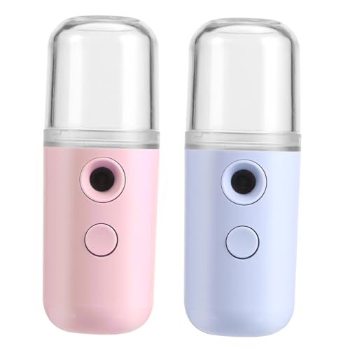 MERRYHAPY 2 Stück Nano Wasserauffrischungsinstrument Schönheitsspray Wasserzähler Gesichtshaut Feuchtigkeitscreme Maschine Nebel Schönheitssprüher Mini Luftbefeuchter Nano