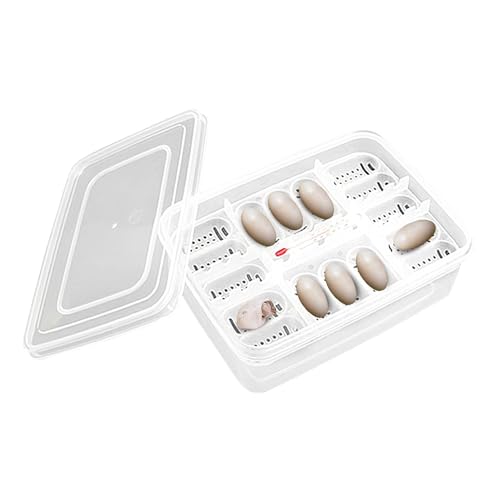 Reptilien-Eier-Inkubator-Box – transparente Eier-Schlüpfbox, Multigrid-Inkubator, anpassbare Reptilien-Inkubatorschale, schützendes Reptilien-Kinderzimmer-Tablett, verstellbares Gittersystem für