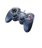 Logitech F310 kabelgebundenes Gamepad, Controller mit Konsolenartigem Layout, 4 Tasten D-Pad, XInput/DirectInput, Komfortable Griffflächen, 1,8 m Kabel, PC - Blau/Grau