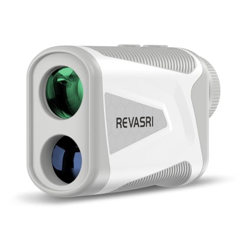 REVASRI Golf Entfernungsmesser, 1000 Yards, 6-fache Vergrößerung, Neigungsausgleich, Flaggenverriegelungsvibration, Golf-Entfernungsmesser mit Magnet, Messung in Yards, Fuß und Metern