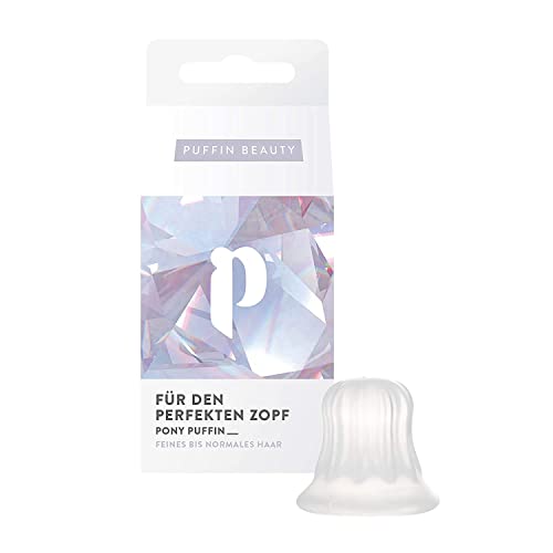 pony puffin CRYSTAL | Für den perfekten Zopf voller Volumen & Halt - Made in Germany | Latexfrei & vegan | Hebt Deinen Zopf auf das nächste Level | Transparent für alle Haarfarben