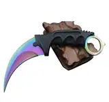 Generisch Hochwertiges 19cm CSGO Karambit Messer Übungsmesser Trainingsmesser Real-Life-Sammlung Jagd Survival Outdoor Counter-Strike Global Offensive Jagdmesser Knife (Fade)