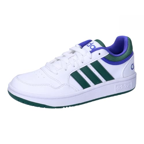 adidas Hoops Shoes Nicht-Fußball-Halbschuhe, Footwear White/CGREEN/LIOBLU, 30.5 EU