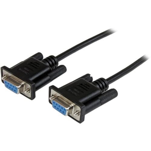StarTech.com 2m DB9 RS232 Seriell Nullmodemkabel - Bu/Bu - 9-pin seriell Null-Modem Anschlusskabel - Schwarz