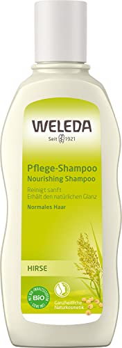 WELEDA Bio Hirse Pflege-Shampoo, Naturkosmetik Duschgel für die sanfte Reinigung von Haar und Kopfhaut, Pflegedusche für natürlichen Glanz und Spannkraft der Haare (1 x 190 ml)