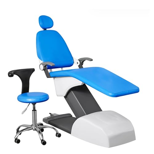 4 Teile/Satz Dental Unit Stoffstuhl Abdeckung, Stretch Stuhlhusse Bezug, Elastisch Schutzhülle Polyurethanfaser Kopfstütze Rückenlehne Schutz Zahnarzt Ausrüstung,Blue (Color : F)