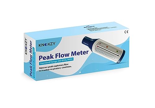 KNOXZY Peak Flow Meter für Erwachsene zur Überwachung der Lungenfunktion – Exspiratorischer Durchflussmesser zur Überwachung des Atemzustands – Spirometrie Lungenfunktion Recovery Trainingsgerät –