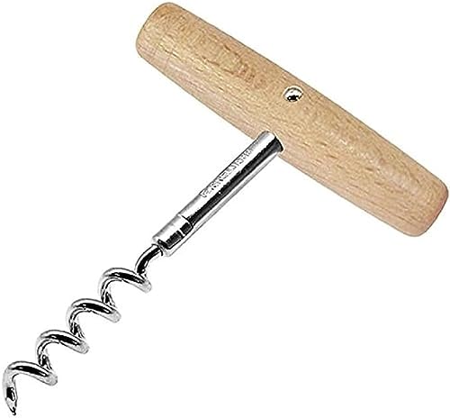 FACKELMANN Korkenzieher Fair 11cm aus Buche/Metall, Holz, beige/Silber, 11 x 7.9 x 2 cm