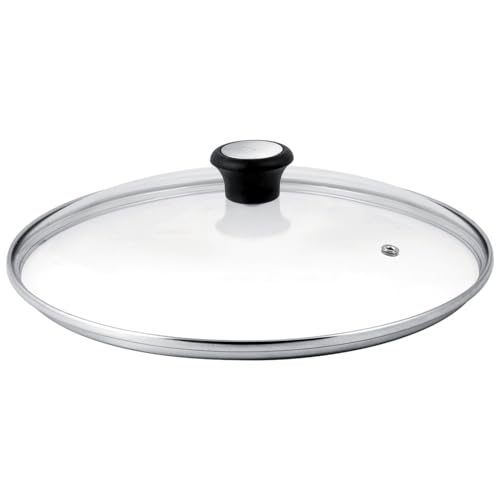 Tefal Glasdeckel 28 cm, Edelstahlfassung, Spülmaschinenfest, Dampfventil, Thermokunststoffgriff, 28097712