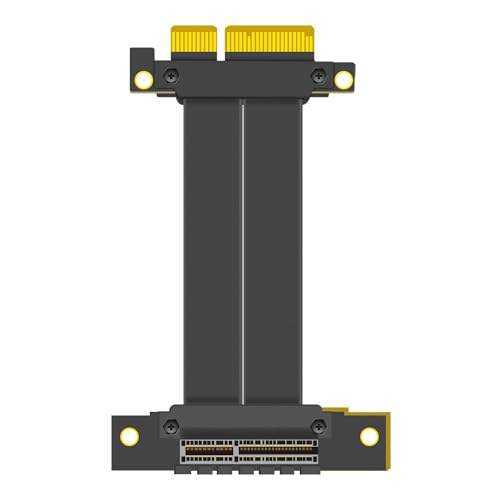 glotrends PCIe 3.0 X4 Riser Kabel 60MM Länge, 32PIN Full Function Features, Female 90 Grad Winkel (PCIE30-X4-60MM-90D)