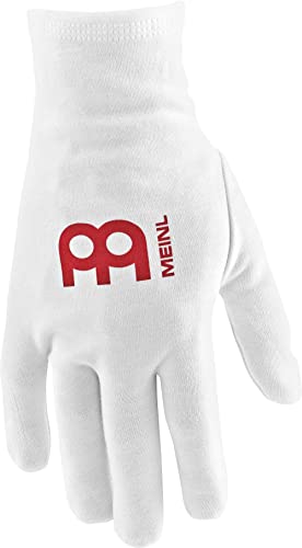 Meinl Cymbals Schlagzeug Becken Handschuhe - Für den schonenden Wechsel brillianter Schlagzeugbecken - Drum Set Zubehör, Weiß (MHS-WH)
