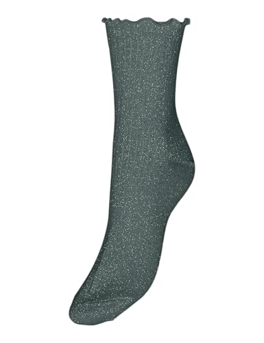 VERO MODA Damen VMMAGIC Glitter NOOS Socken, Balsam Green, Einheitsgröße