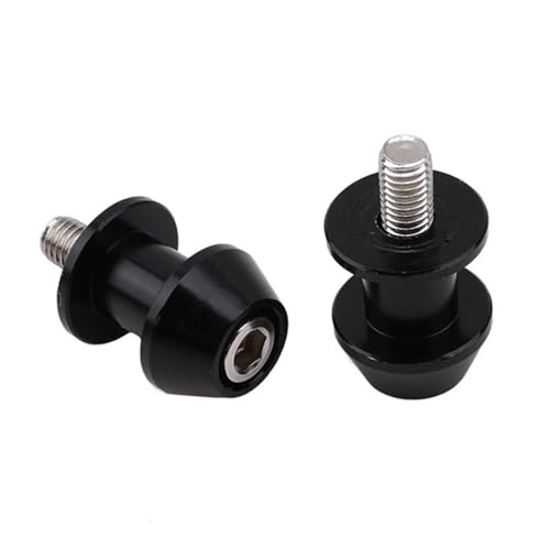 KAVSY Schwinge Schieberegler 8mm Aluminium Motorrad Stehen Schwinge Spulen Slider Stehen Schraube Schwinge(Black)