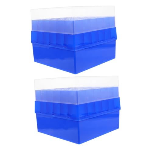 COSMEVIVI 2 Stück Boxen, Gefrierbox, Röhrchenboxen, Probenröhrchenhalter, Reagenzglashalter, Reagenzglas Aufbewahrungs Organizer, Reagenzglas Aufbewahrungshalter, Reagenzglas Organizer,