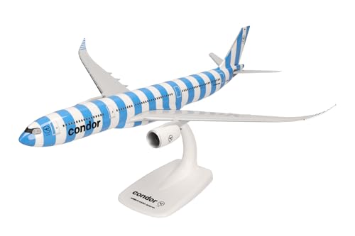 herpa 614283 Modellflugzeug Condor Airbus A330-900neo Sea Miniatur im Maßstab 1:200, Sammlerstück, Modell mit Standfuß, Kunststoff Miniaturmodell, weiß, blau