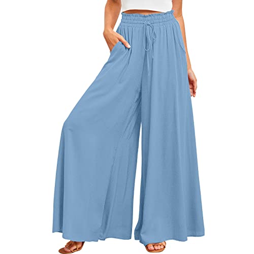 Eauptffy Freizeithose Damen Gr 52 Damen Plisseehose Aus Chiffon, Große Größe, Elastische Taille, Freizeithose, Hosenrock Haremshose Elefanten Y2K Jeans Baggy Cargo Hosen Damen Fitness