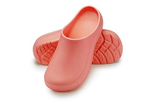 ESTRO Gartenschuhe Damen Clogs Geschlossen - Gartenclogs Herren Unisex Gummischuhe Leicht Gartenclogs Damen Garten Clogs Herren CC01 (39, Pfirsich)