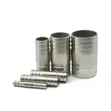 6mm 8mm 10mm 12mm 13mm 14mm 15mm 16mm-41mm Hose Barb Through Two-way SS304 Stainless Steel Pipe Fittings OSBCMZGE(27mm Barb 65mmLength)