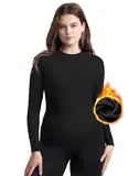 NOOYME Thermo Oberteil Damen Thermoshirt Damen Langarm Thermo Unterhemd Damen Thermounterwäsche Skiunterwäsche Frauen für Winter