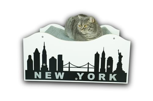 Katzenbett mit Hängematte und Filz Höhle New York Skyline Catify Flexinap