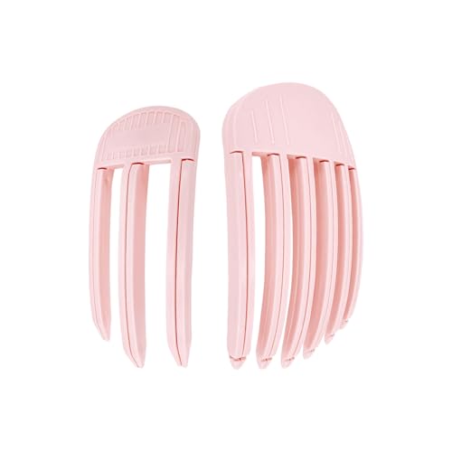 VARKAGE 2 Stück Volumen Clips Haare, Spurlose Haarspange für Den Haaransatz, Hair Clips für Einen Natürlichen, Voluminösen Look (Rosa)