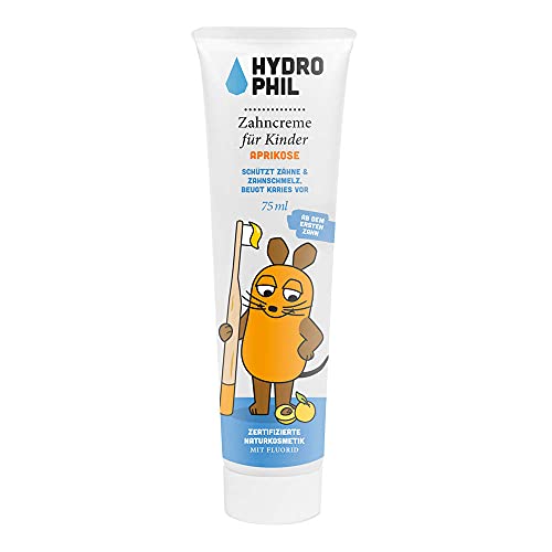 Hydrophil Zahncreme für Kinder - Die Maus - Mit Geschmack - Kinderzahnpasta 2-6 und 0-2 - Naturkosmetik - Baby Zahnpasta - Junior - Mit Fluorid (75 ml (1er Pack))