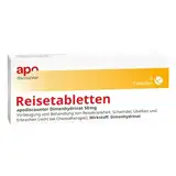 apodiscounter Reisetabletten Dimenhydrinat 50mg Tabletten (1x 20 Stk) gegen Reisekrankheit, Schwindel, Übelkeit & Erbrechen – schnelle Hilfe für unterwegs