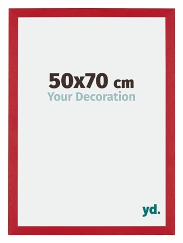 yd. Your Decoration - Puzzlerahmen 50.0x70 cm - Rot - Puzzlerahmen 500-1000 Teile - Holz Bilderrahmen - Mura