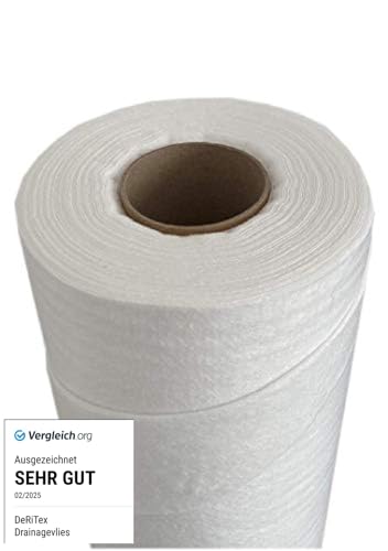 DeRiTex 150g/200g/300g/500g Premium-Poolvlies, Schutzvlies, Folienschutz, Schutzvlies für Pool oder Schwimmbad (Vlies 200g/m², 1m x 25m = 25m²)
