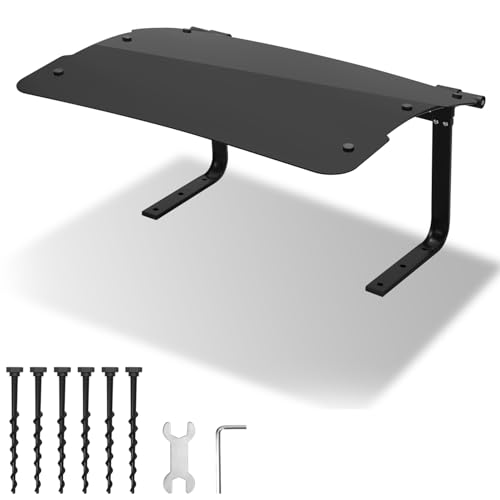 Vigevee Mähroboter Garage Überdachtes Carport für Mähroboter Dach, Garage für Mähroboter Rasenmäher Witterungsbeständig 73 x 57 x 40cm Material Metall+Kunststoff