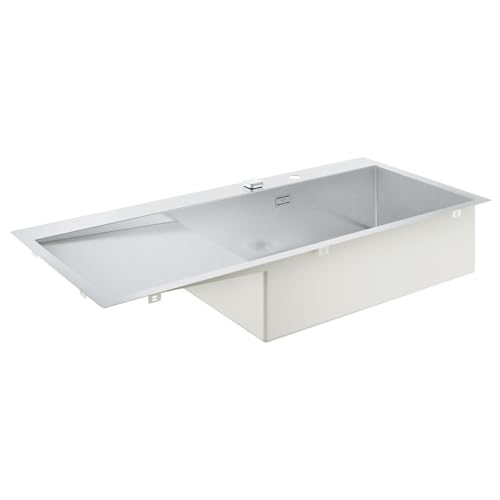 GROHE K1000 | Küchenspülen - Edelstahlspüle mit Abtropffläche, Modell: K1000 80-S 116/52 1.0 lh | edelstahl | 31581SD1