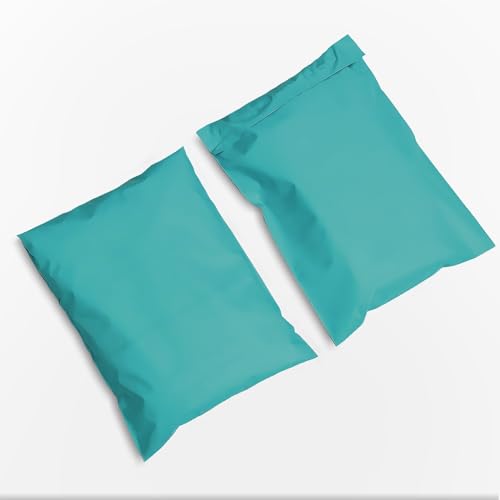 Farbige Versandtaschen aus Polyethylen, flexible Pakettaschen mit selbstschließendem Verschluss, leicht (20 x 30 cm) (Cyanblau, 20 Stück)
